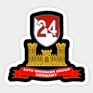 24th Engineer Group - 1954 - 1972 - Germany - ENG  Br - Ribbon X 300 Sticker